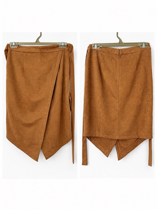 Vici Dresses & Skirts - Vici Suede Tan Midi Skirt